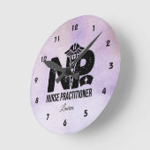 パーソナライズされたナースの開業医 ラウンド壁時計 (傾斜)