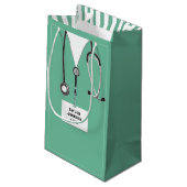 パーソナライズされたナースまたはドクタースモール抱き枕 スモールペーパーバッグ (裏面アングル)