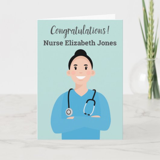 パーソナライズされたナースアバターカード カード (正面)