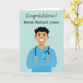 パーソナライズされたナースアバターカード カード (黄色い花)