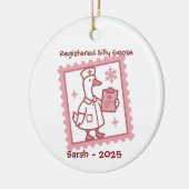 パーソナライズされたナースオーナメント2025、間抜けナース セラミックオーナメント (左)