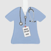 パーソナライズされたナースオーナメント オーナメント (裏面)