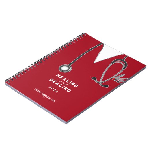 パーソナライズされたナースギフトアイディア手帳 ノートブック (左側)