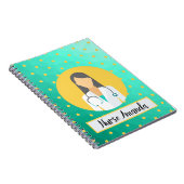 パーソナライズされたナースターコイズ黄 ノートブック (右側)