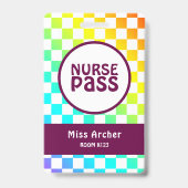 パーソナライズされたナースバスパス先生カード バッジ (裏面)