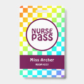 パーソナライズされたナースバスパス先生カード バッジ (表面)
