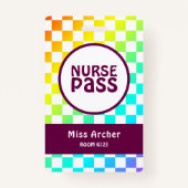 パーソナライズされたナースバスパス先生カード バッジ (正面)