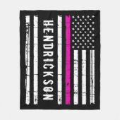 パーソナライズされたナースフラグ(薄いピンク) フリースブランケット (正面)