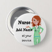 パーソナライズされたナースボタン 缶バッジ (正面&裏面)