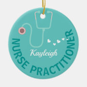 パーソナライズされたナース医 – 聴診器 セラミックオーナメント (正面)