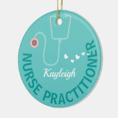 パーソナライズされたナース医 – 聴診器 セラミックオーナメント (左)