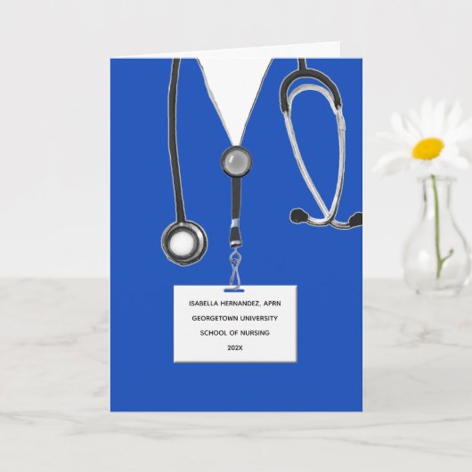パーソナライズされたナース卒業カード カード (小さな植物)