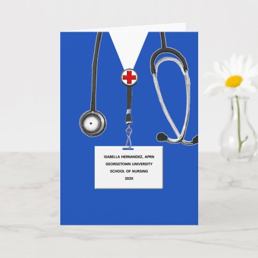 パーソナライズされたナース卒業カード カード (小さな植物)