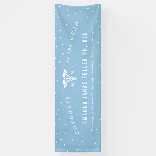 パーソナライズされたナース卒業パーティーのバナー 横断幕 (縦)