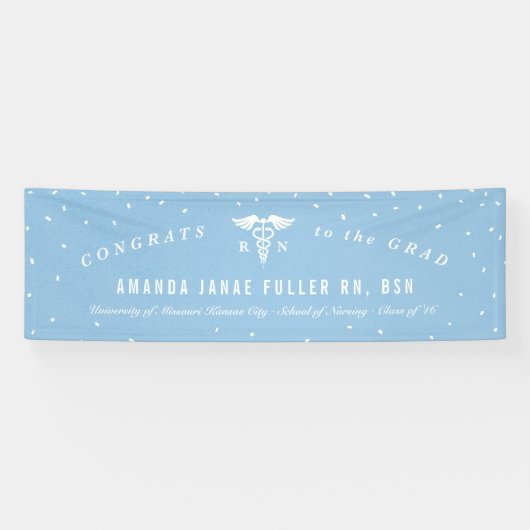 パーソナライズされたナース卒業パーティーのバナー 横断幕 (横)