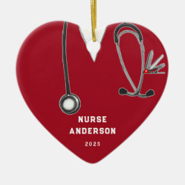 パーソナライズされたナース卒業収集可能 セラミックオーナメント