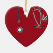 パーソナライズされたナース卒業収集可能 セラミックオーナメント (裏面)