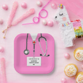 パーソナライズされたナース卒業紙プレート ペーパープレート (パーティー)