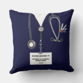 パーソナライズされたナース卒業贈与装飾用クッション クッション (裏面)