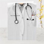 パーソナライズされたナース卒業 カード (黄色い花)