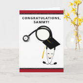 パーソナライズされたナース卒業 カード (黄色い花)