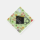 パーソナライズされたナース卒業 スタンダードカクテルナプキン (角)