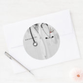 パーソナライズされたナース卒業 ラウンドシール (封筒)