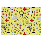 パーソナライズされたナース卒業 ラージペーパーバッグ (裏面)