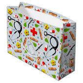 パーソナライズされたナース卒業 ラージペーパーバッグ (裏面アングル)