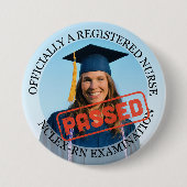 パーソナライズされたナース合格nclex rn試験ラージ3" 缶バッジ (正面)