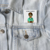 パーソナライズされたナース名バッジ 缶バッジ (インサイチュ)