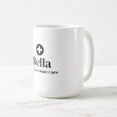 パーソナライズされたナース名 コーヒーマグカップ (正面右)