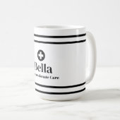 パーソナライズされたナース名 コーヒーマグカップ (正面右)