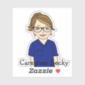 パーソナライズされたナース名 シール (シート)