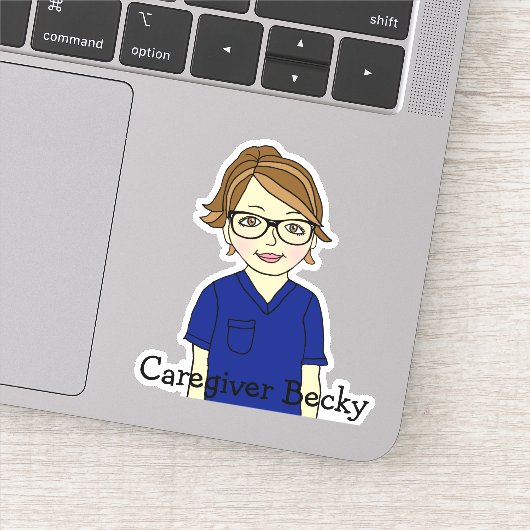 パーソナライズされたナース名 シール (詳細)