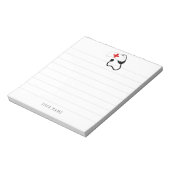 パーソナライズされたナース聴診器白人医療  ノートパッド (回転)