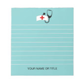 パーソナライズされたナース聴診器 ノートパッド (正面)