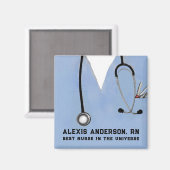 パーソナライズされたナース謝礼 マグネット (正面/裏面)