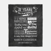 パーソナライズされたナース退職した毛布ナースレティレム フリースブランケット (正面)