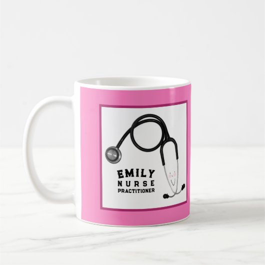 パーソナライズされたナース開業医のギフトアイディア コーヒーマグカップ (左)