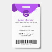 パーソナライズされたナース開業医のNP写真名 バッジ (Back)