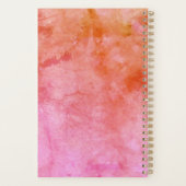 パーソナライズされたナース開業医ピンクオレンジカスタム色 プランナー手帳 (裏面)