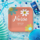 パーソナライズされたナース院生パーティーボーフローラ ペーパープレート (パーティー)