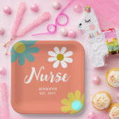 パーソナライズされたナース院生パーティーボーフローラ ペーパープレート (パーティー)