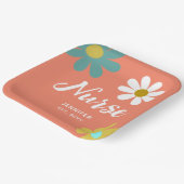 パーソナライズされたナース院生パーティーボーフローラ ペーパープレート (傾斜あり)