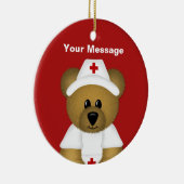 パーソナライズされたナース飾り セラミックオーナメント (右)