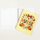 パーソナライズされたナース – かわいいカボチャ&紅葉 プランナー手帳 (ディスプレー)
