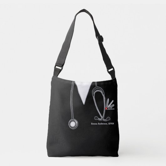 パーソナライズされたナース クロスボディバッグ (正面)