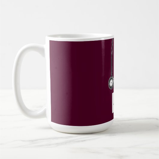 パーソナライズされたナース コーヒーマグカップ (左)