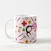 パーソナライズされたナース コーヒーマグカップ (左)